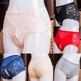 【HODRD】Womens Sheer See Through Mesh Lace Crotchless Panties Underwear Thongs GStrings【Fashion】