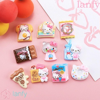 Lanfy กิ๊บติดผมเรซิ่น รูปการ์ตูนแมวน่ารัก ขนาดเล็ก 10 ชิ้น