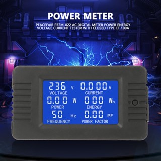 Youpin PEACEFAIR PZEM-022 AC Digital Meter พลังงาน แรงดัน กระแสไฟฟ้า การทดสอบด้วย Closed Type CT 100A