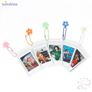 Ssunshine โปสการ์ด PVC แบบใส กันน้ํา กันฝุ่น แบบพกพา 3 นิ้ว 5 ชิ้น