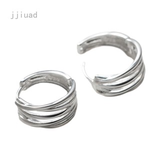 ต่างหูสั้น แบบไขว้ หลายชั้น สไตล์ญี่ปุ่น เกาหลีใต้ สําหรับผู้หญิง