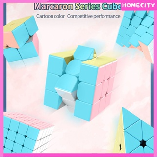 [พร้อม] Marcaron Series 2x2 3x3 4x4 5x5 Pyramid Jinzita Magic Cube Cartoon Competitive Performance Cubes For Kids Educational Toys