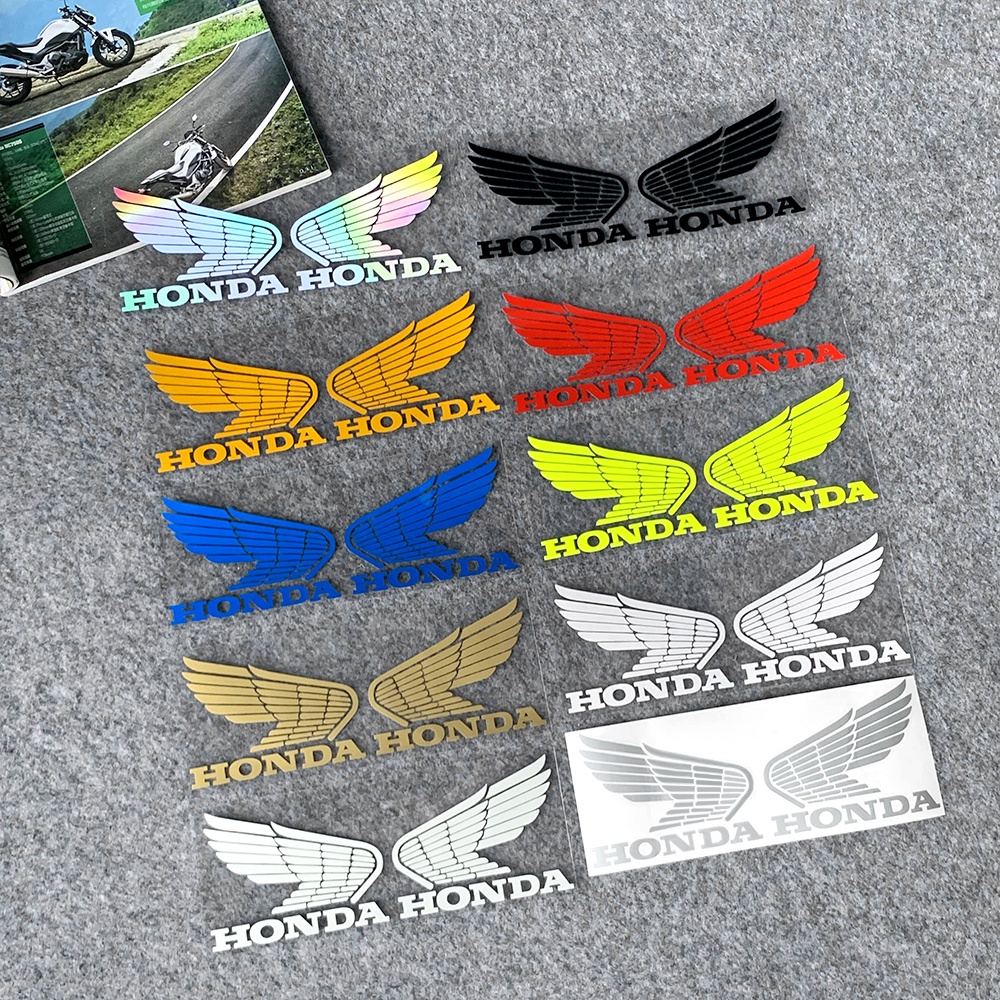 สติกเกอร์สะท้อนแสง ลายโลโก้สัญลักษณ์ Honda ClickV3 TMX 125 155 X-ADV350 750 สําหรับตกแต่งหมวกกันน็อครถจักรยานยนต์ สกูตเตอร์ 1 คู่