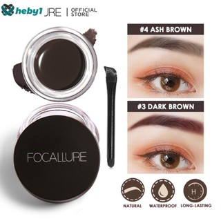 Focallure 5 สีครีมเขียนคิ้วเจลแต่งหน้าพร้อมแปรงปัดคิ้วแป้งเขียนคิ้วลึกแต่งหน้าคิ้วแสตมป์จัดแต่งทรงผมคิ้ว heby1