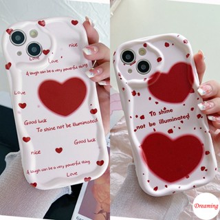 เคสโทรศัพท์มือถือ ขอบโค้ง ลายหัวใจ สีแดง สําหรับ VIVO V27E V25E V23E V21E V15 V19 S1 Pro Y02S Y27 Y22S Y21S Y20S Y35