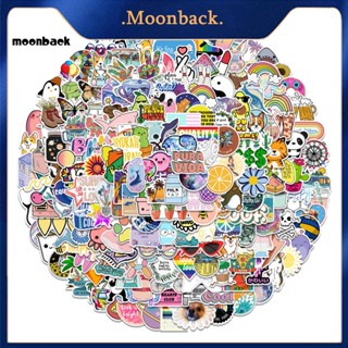 &lt;moonback&gt; สติกเกอร์ ลายกราฟฟิตี้น่ารัก อเนกประสงค์ สําหรับติดตกแต่งบาร์ สเก็ตบอร์ด รถจักรยานยนต์ ยานพาหนะ 1 ชุด