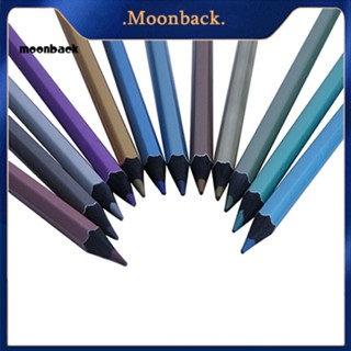 &lt;moonback&gt; ดินสอวาดภาพ เมทัลลิก ปลอดสารพิษ 12 สี สําหรับเด็ก ของขวัญ