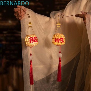 Bernardo โคมไฟจีน เรืองแสง สไตล์จีน แบบพกพา DIY กลางฤดูใบไม้ร่วง ตกแต่งบ้าน พรโบราณ ปาร์ตี้ โปรดปราน