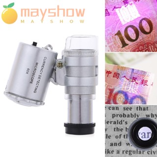 Mayshow แว่นขยาย 60x ขนาดเล็ก กล้องจุลทรรศน์ อินเทรนด์ พกพาสะดวก