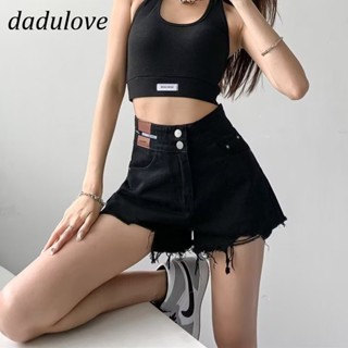 DaDulove💕 New Korean Version of Ins High Waist Denim Shorts Loose Raw Edge Wide Leg Pants Large Size Hot Pants