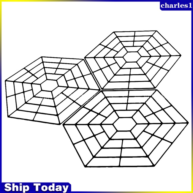 Charles ตาข่ายป้องกันบ่อปลา แบบหกเหลี่ยม พร้อมตะขอเชื่อมต่อ สําหรับป้องกันปลา