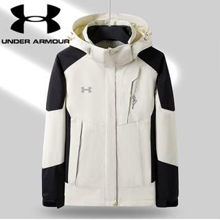 Under Armour เสื้อแจ็กเก็ตกันฝน กันน้ํา กันลม คุณภาพสูง ให้ความอบอุ่น ทนต่อการสึกหรอ เหมาะกับการปีนเขา ตั้งแคมป์ เล่นกีฬากลางแจ้ง สําหรับผู้ชาย