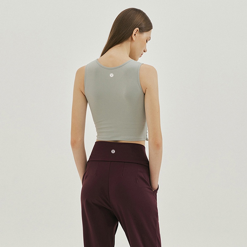 Lululemon ใหม่ เสื้อกล้าม แขนกุด ถอดออกได้ เหมาะกับการเล่นโยคะ กีฬา HN58