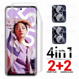 ฟิล์มไฮโดรเจลนิ่ม กันรอยหน้าจอกล้อง 4in1 สําหรับ Realme C55 RealmeC55 4G 2023 Relme Ralme C 55 55C 6.72 นิ้ว RMX3710