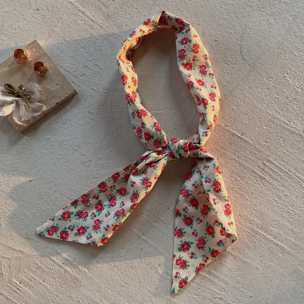 Parsimonous ยาว 100% ผ้าพันคอผ้าฝ้าย 4.1x45.3 นิ้วสายคล้องกระเป๋าผู้หญิงแฟชั่น Hairband 10.5x115 ซม.