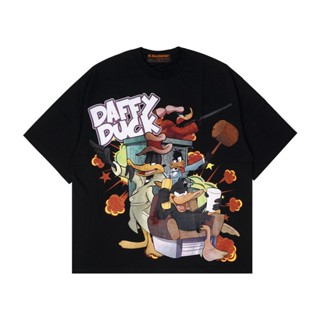 เสื้อยืด ลาย Daffy DUCK OVERSIZE สีดํา