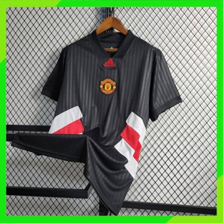 เสื้อเชิ้ต ลาย Manchester United สีดํา ไซซ์ S-XXL 23-24