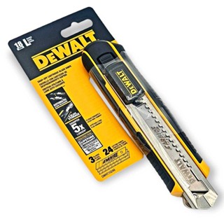 มีดเดินป่า DEWALT มีดคัตเตอร์ รุ่น DWHT10249 Carbride ขนาด 18มม. พร้อมใบคัดเตอร์ 3 ใบ