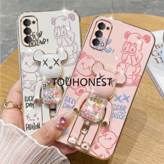 เคส Oppo Reno5 Lite เคส Oppo Reno 5K Reno 5F เคส Oppo Reno 2Z Case Oppo Reno 2F Case Oppo Reno6 Case Oppo Reno7 Case Oppo Reno8 Case Oppo R15 Pro Case Shockproof Cartoon Anime Graffiti Kaws Bear Stand Cute Phone Cover Casing Case TB โทรศัพท์มือถือ