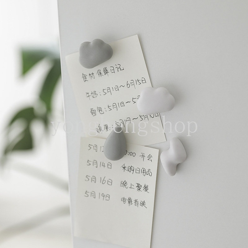 สติกเกอร์แม่เหล็ก รูปเมฆ 3D สร้างสรรค์ สําหรับติดตู้เย็น ไวท์บอร์ด รูปภาพ โน้ต 1 5 ชิ้น - รูปที่ 2