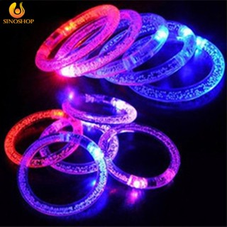 สร้อยข้อมือ กําไลข้อมือ เรืองแสงในที่มืด LED สีรุ้ง สําหรับปาร์ตี้