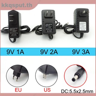 อะแดปเตอร์แปลงพาวเวอร์ซัพพลาย AC 110V 220V เป็น DC 9V 1A 2A 3A 9V2A 9V1A EU US 1000ma 2000ma 3000ma สําหรับเราเตอร์ 5.5x2.5 มม.