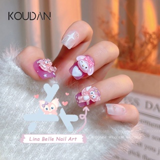 Koudan สติกเกอร์คริสตัล พลอยเทียม สีชมพู สําหรับตกแต่งเล็บเจล 30 ชิ้น