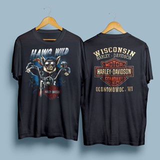 เสื้อยืดฮาเลย์ Harley-Davidson Reproduction (SML) ป้าย USA ผ้าCotton100 ใสสบาย