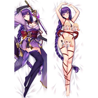 ปลอกหมอน ลายอนิเมะ Raiden Shogun Dakimakura ขนาด 50x150 ซม.