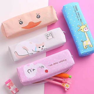 กระเป๋าดินสอ กระเป๋าเครื่องเขียน pencil case กระเป๋าดินสอลายการ์ตูนสัตว์น่ารักกันน้ําขนาดใหญ่แบบพกพา