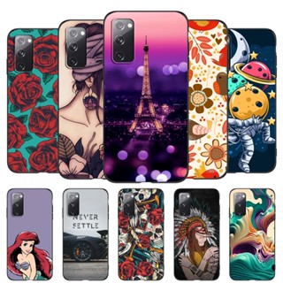 เคสโทรศัพท์มือถือ ซิลิโคน Tpu ปิดด้านหลัง ลายตลก สร้างสรรค์ สีดํา สําหรับ Samsung Galaxy S20 FE