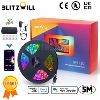 Blitzwill BW-LB2 WIFI TV LED Strip 5m ซิงค์หน้าจอและซิงค์เพลงทีวี พร้อมแถบไฟ