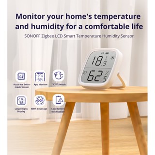 Sonoff Zigbee LCD Temperature and Humidity Sensor (SNZB-02D) เซ็นเซอร์วัดอุณหภูมิและความชื้นพร้อมหน้าจอ Zigbee