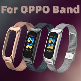 สําหรับ OPPO Band สายรัดข้อมือเปลี่ยนสายรัด OPPO สายรัดโลหะสแตนเลสสร้อยข้อมือหัวเข็มขัด