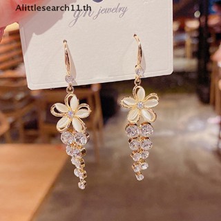 Alittlesearch11 ต่างหูสตั๊ด อะคริลิค ประดับพลอยเทียม โอปอล ดอกไม้ 1 คู่