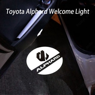 โคมไฟโปรเจคเตอร์ รูป Toyota Alphard Welcome Light Vellfire ดัดแปลง สําหรับติดประตู 2 ชิ้น