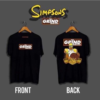 ju ※SIMPSON x THE GRIND ไม่เคยหยุดด้านหน้าและด้านหลังการออกแบบใหม่มากกว่าเสื้อยืดขนาดสําหรับผู้ cts_02