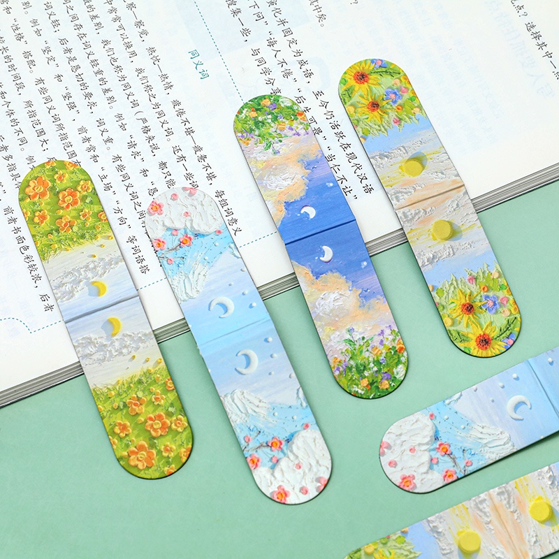 3 ชิ้น ที่คั่นหนังสือ แบบแม่เหล็ก ขนาดเล็ก ลายภาพวาดสีน้ํามัน สวยงาม สําหรับนักเรียน จํานวน ราคา ถูกที่สุด ดีลบีเคเค แกลเลอรีภาพที่ 6