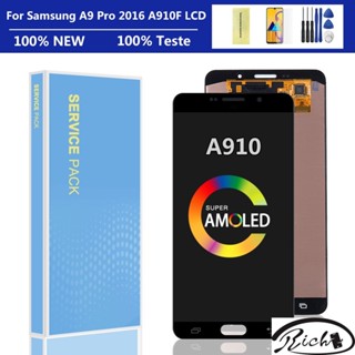 6.0&amp;quot; หน้าจอแสดงผล LCD แบบเปลี่ยน สําหรับ SAMSUNG Galaxy A910 A9 Pro 2016 A9100 A910F