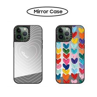 Casetify เคสโทรศัพท์มือถือแบบกระจกแข็ง ลายภาพวาดสีน้ํามัน รูปหัวใจ สําหรับ iPhone 11 12 13 14 Pro Max