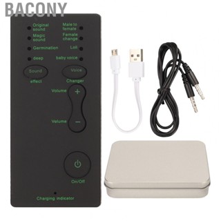 Bacony Handheld Voice Changer  Portable Mini Voice Changer Device Plug and Play 7  Effects Black  for Tablets for PCs