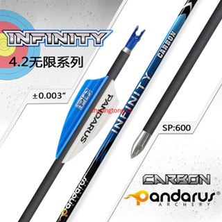 Pandarus ID4.2 ลูกศรคาร์บอนบริสุทธิ์ INFINIYY ตรง: +/- .003 กระดูกสันหลัง:400 -1300 6 12 ชิ้น