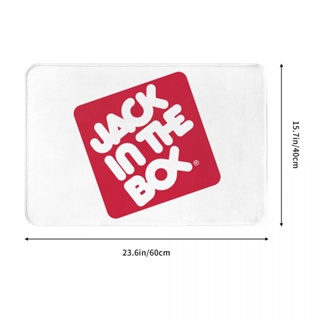 ใหม่ พร้อมส่ง พรมเช็ดเท้า ผ้าสักหลาด กันลื่น ลายโลโก้ Jack In The Box แห้งเร็ว 16x24 นิ้ว สําหรับห้องน้ํา ห้องนั่งเล่น โซฟา ห้องนอน โต๊ะกาแฟ