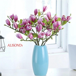 Alisond1 ช่อดอกแมกโนเลียจําลอง แฮนด์เมด DIY สําหรับตกแต่งสวน