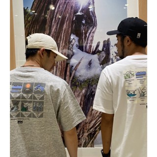 เสื้อยืดแขนสั้น พิมพ์ลาย HELLY HANSEN HH NATIONAL PARK สําหรับผู้ชาย และผู้หญิง