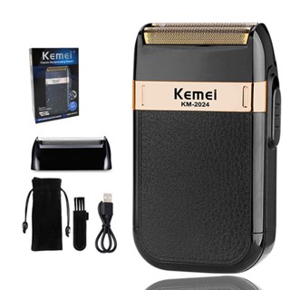 Kemei KM-2024 เครื่องโกนหนวดไฟฟ้า กันน้ํา สําหรับผู้ชาย