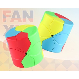 Fanxin ลูกบาศก์ ทรงกระบอก 3x3 สีแดง ของเล่นคลายเครียด สําหรับเด็ก