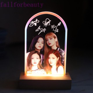 Fallforbeauty โคมไฟกลางคืน รูปป้าย Jinzhixiu BLACKPINK สําหรับตกแต่งบ้าน ห้องนอน ห้องนั่งเล่น