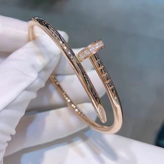 เครื่องประดับ สร้อยข้อมือเหล็กไทเทเนียม 18K ไม่จางหาย ระดับไฮเอนด์ สไตล์ยุโรป และอเมริกา สําหรับผู้ชาย และผู้หญิง
