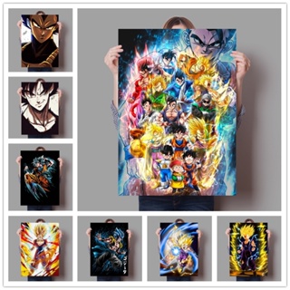 40*50 ซม. ภาพวาดสีน้ํามัน ไม่มีกรอบ ตามตัวเลข อะนิเมะญี่ปุ่น Dragon Ball Son Goku Diy ภาพวาดสีน้ํามันดิจิตอล สําหรับตกแต่งบ้าน